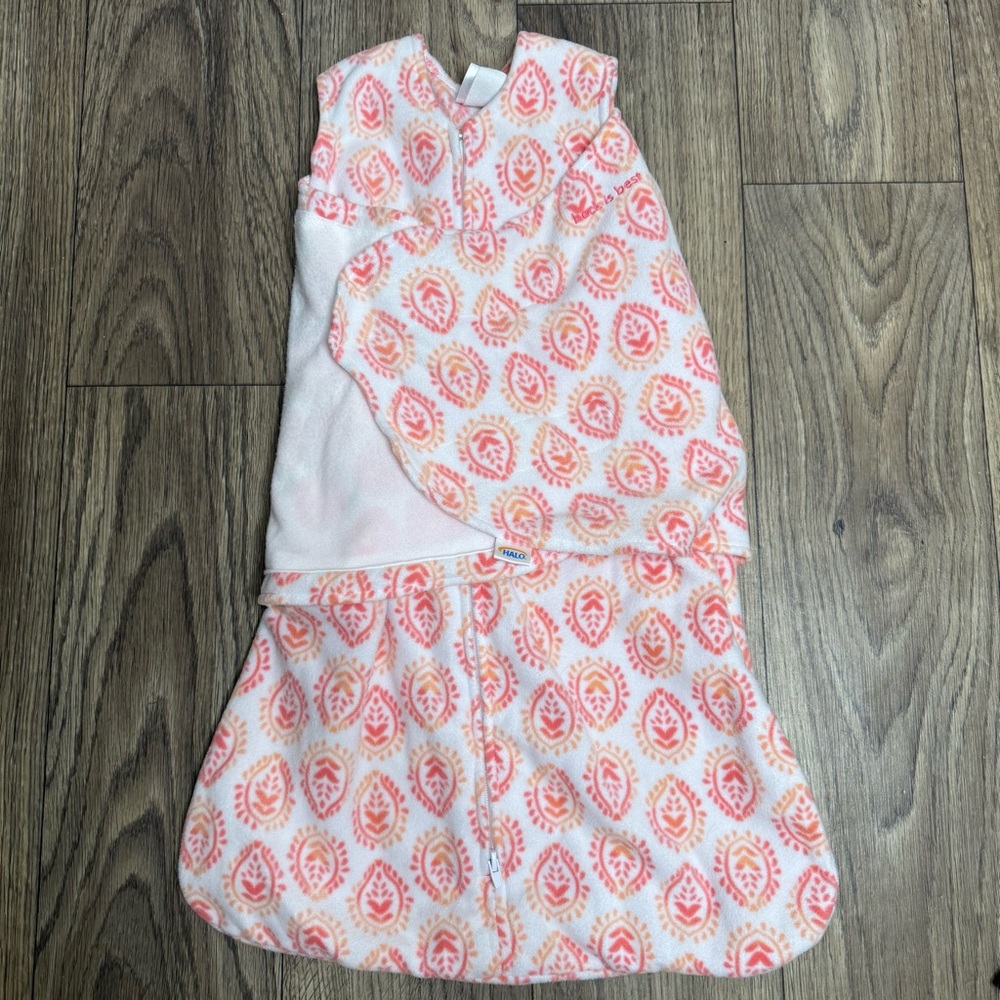 Halo Sleepsack Swaddle Pink Boho Pattern Size Small 3-6 Months